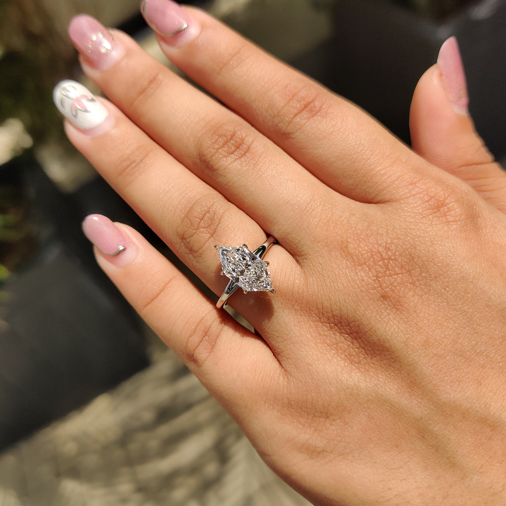 Dutch Marquise Engagement Ring In Solitaire Style
