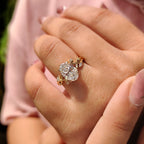 Nature Inspired Oval Diamond Engagement Ring