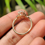 Nature Inspired Oval Diamond Engagement Ring
