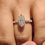 Dutch Marquise Engagement Ring In Open Gallery Style