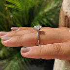 Hexagon Cut Solitaire Diamond Engagement Ring