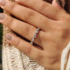 Marquise Diamond Band In Half Eternity Style