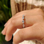 Marquise Diamond Band In Half Eternity Style