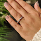 Marquise Diamond Band In Half Eternity Style