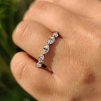 Marquise Diamond Band In Half Eternity Style