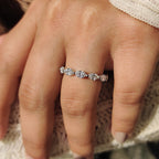Marquise Diamond Band In Half Eternity Style