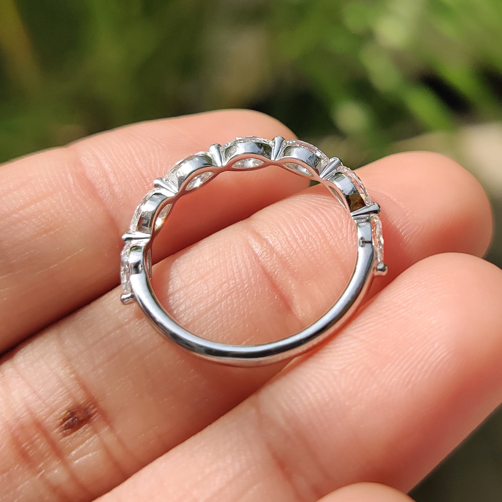 Marquise Diamond Band In Half Eternity Style