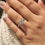 Basket Setting Round Cut Engagement Ring