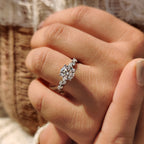 Basket Setting Round Cut Engagement Ring