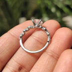 Basket Setting Round Cut Engagement Ring