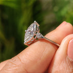 Three Stone Marquise Diamond Engagement Ring