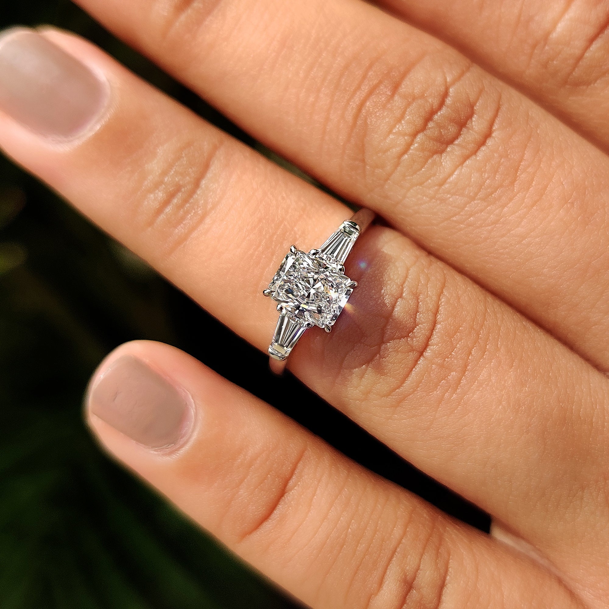 Radiant Three Stone Diamond RIng