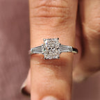 Radiant Cut 3 Stone Diamond Engagement Ring