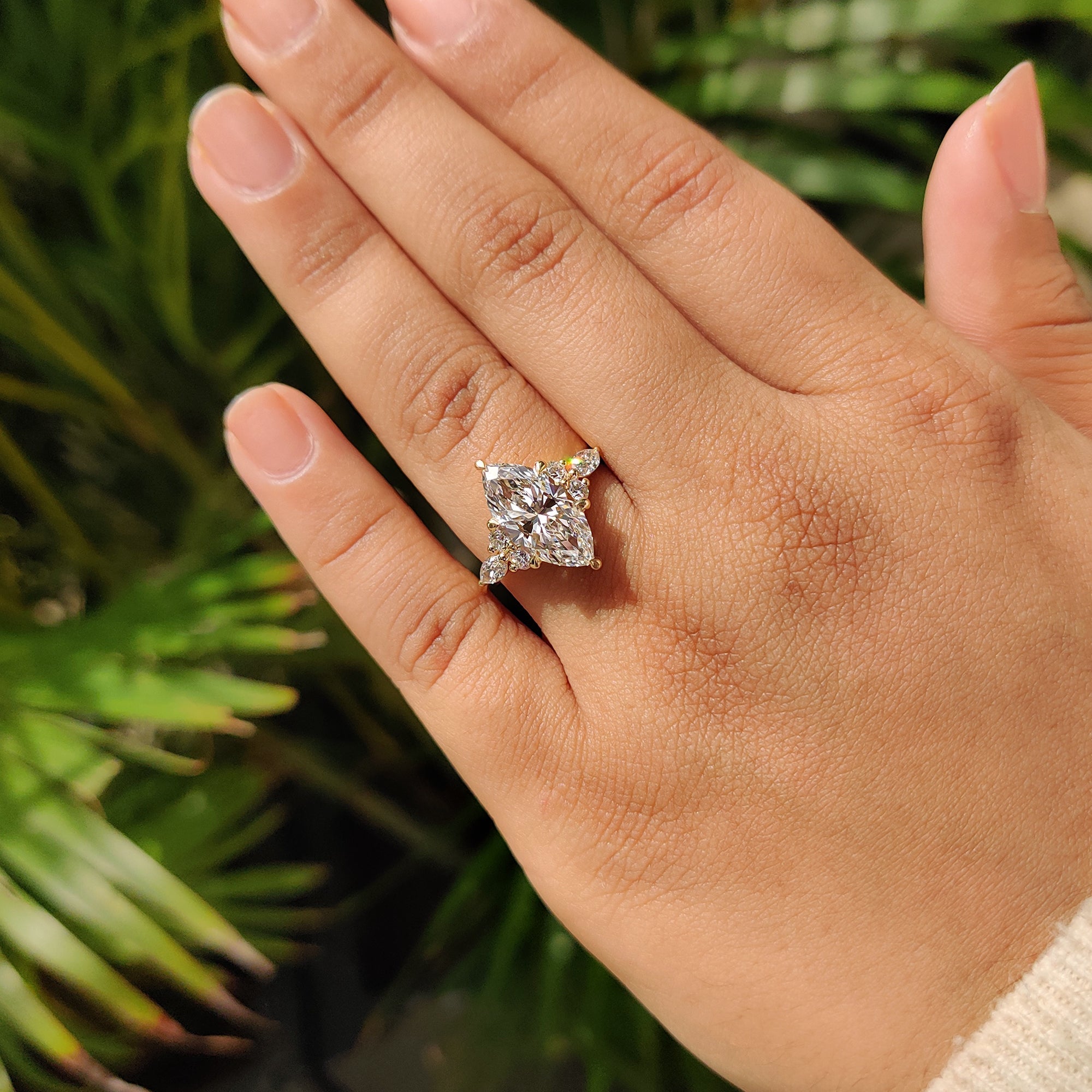 Marquise Diamond Engagement Ring In Muse Setting