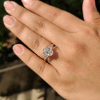 Oval Cut Cathedral Setting Engagement Ring