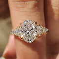 Oval Cut Cathedral Setting Engagement Ring