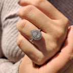 Pear Cut Engagement Ring With Cathedral Setting