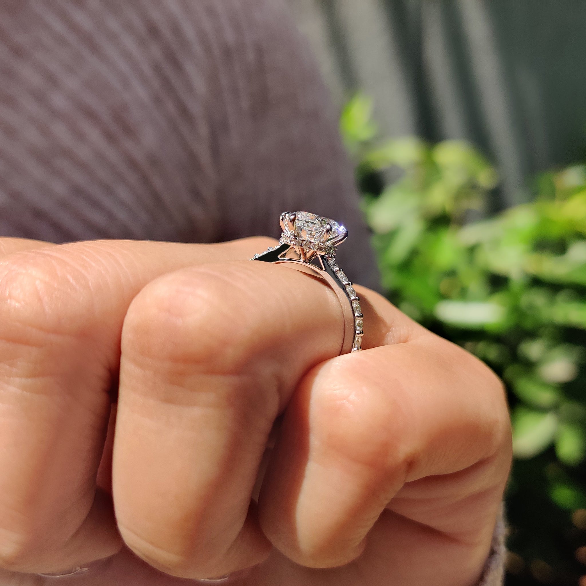 Dutch Marquise Cathedral Setting Engagement Ring