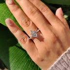 Dutch Marquise Cathedral Setting Engagement Ring
