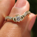 Round Cut Claddagh Engagement Ring