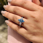 3 Stone Marquise Cut Diamond Engagement Ring