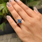3 Stone Marquise Cut Diamond Engagement Ring