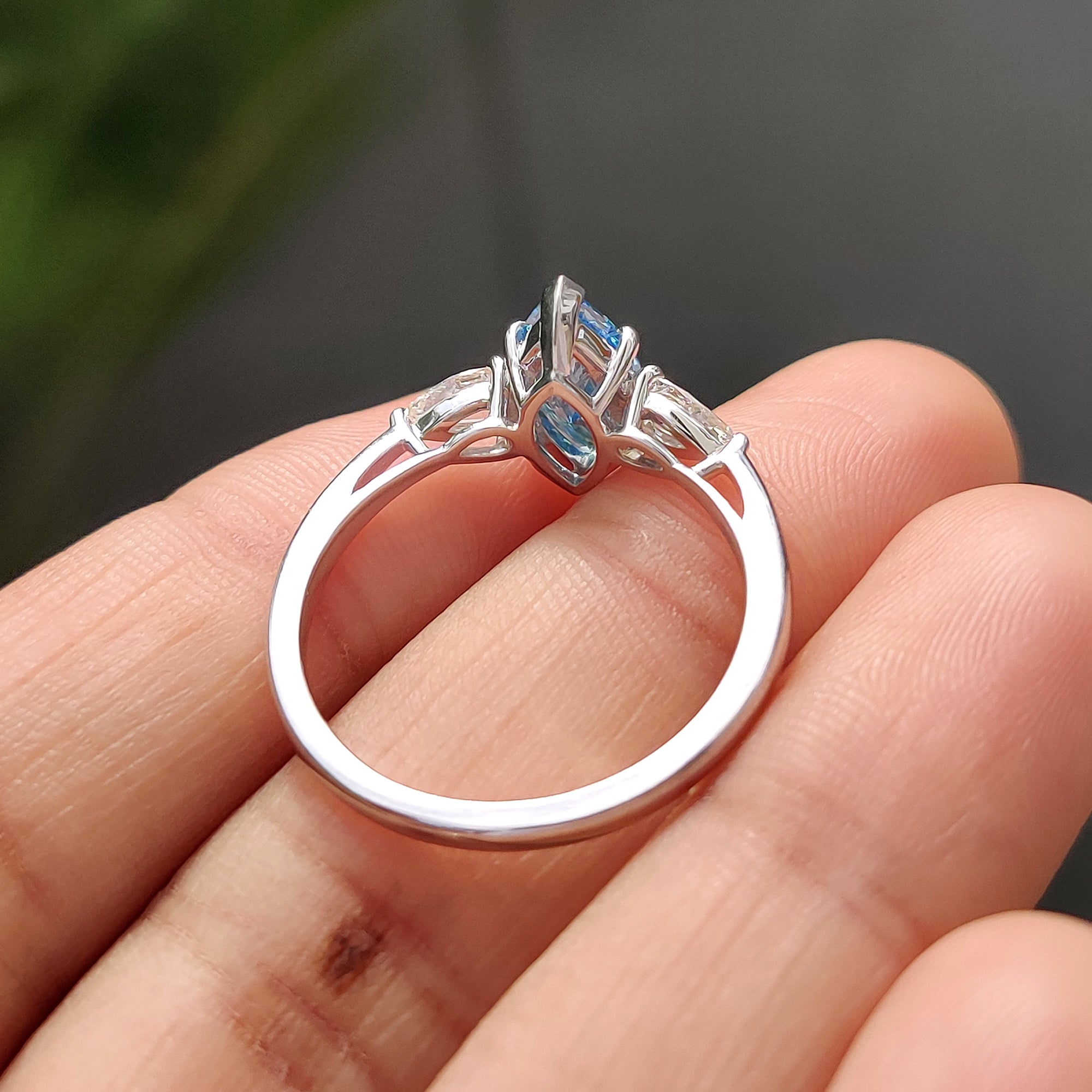 3 Stone Marquise Cut Diamond Engagement Ring