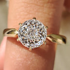 Portuguese Cut Diamond Ring With Tulip Setting