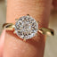 Portuguese Cut Diamond Ring With Tulip Setting