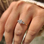 Round Cut Diamond Ring In 3 Stone Style