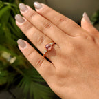 Rose Cut Pink Diamond Engagement Ring With Muse Setting