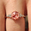 Rose Cut Pink Diamond Engagement Ring With Muse Setting