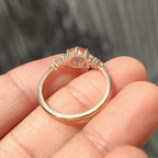 Rose Cut Pink Diamond Engagement Ring With Muse Setting