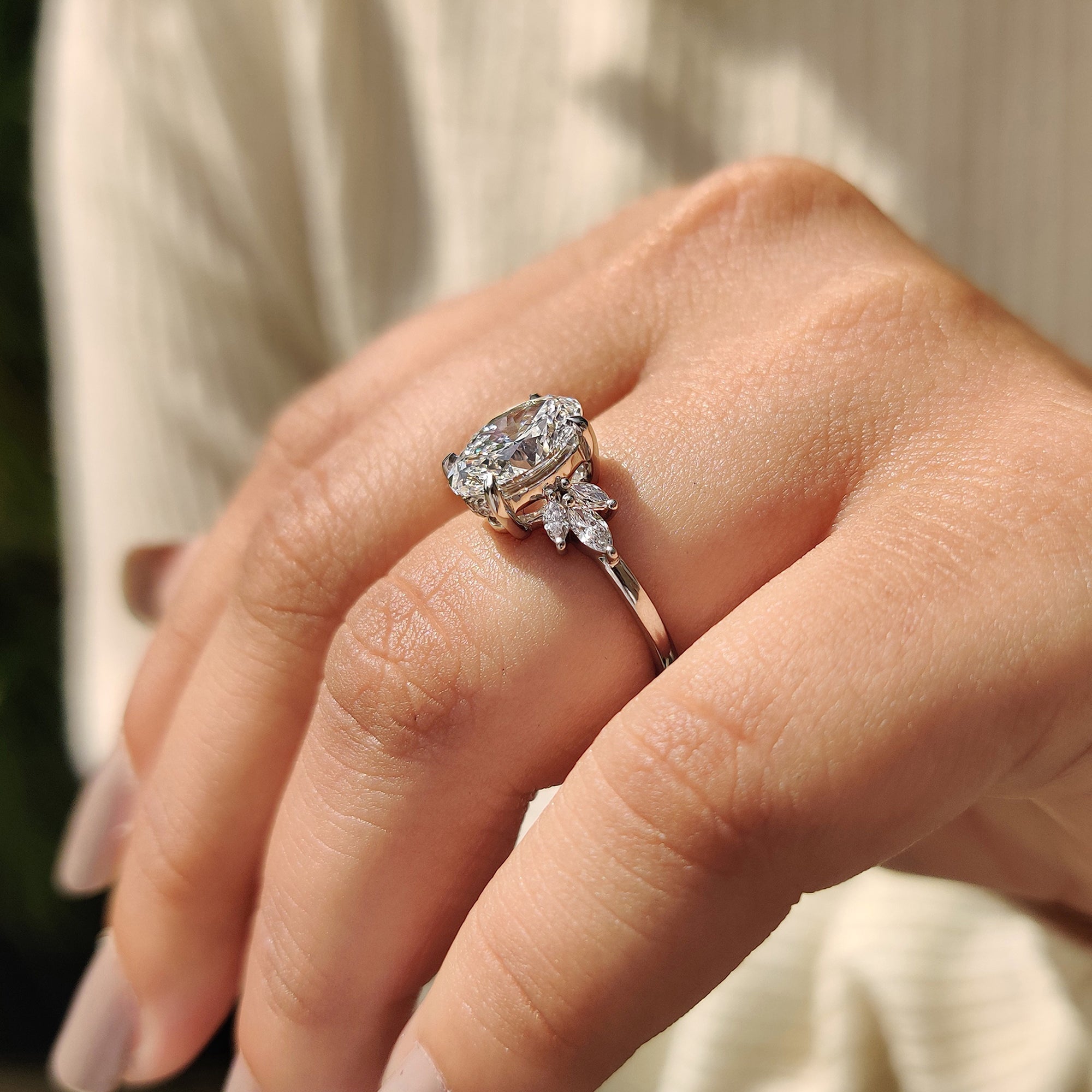 Oval Cut Engagement Ring With Muse Setting Secondary image
