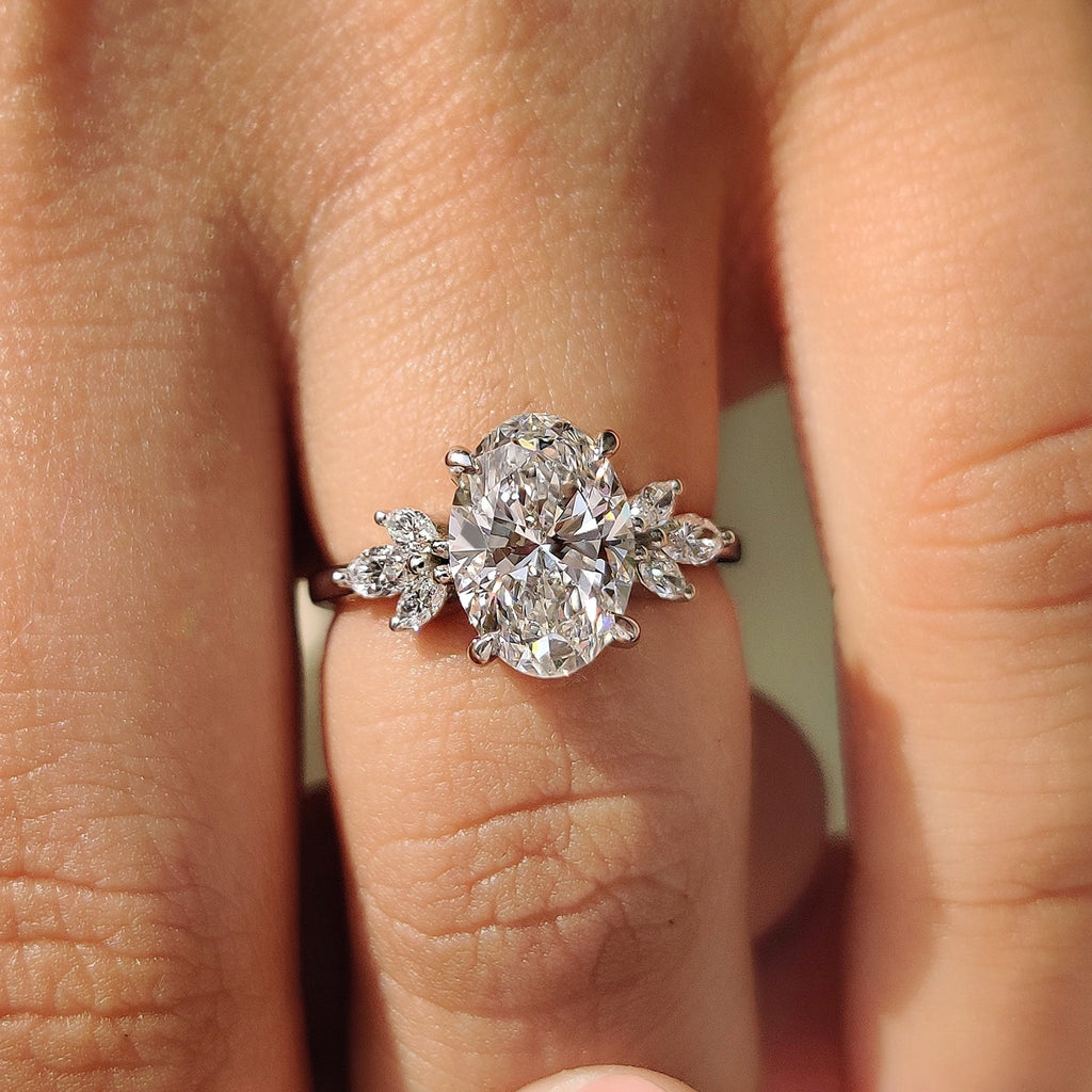 Oval Cut Engagement Ring With Muse Setting