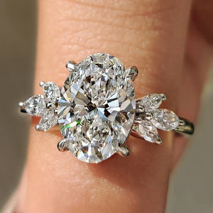 Oval Cut Engagement Ring With Muse Setting