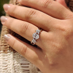 Nature Inspired Oval Cut Engagement Ring