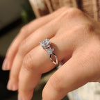 Nature Inspired Oval Cut Engagement Ring