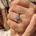 Nature Inspired Oval Cut Engagement Ring