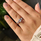 Nature Inspired Oval Cut Engagement Ring