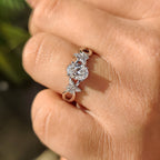 Nature Inspired Oval Cut Engagement Ring
