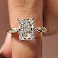 Radiant Cut Engagement Ring In Twisted Shank Set