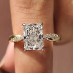 Radiant Cut Engagement Ring In Twisted Shank Set