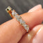 Open Wedding Ring With Marquise and Round Cut Diamond