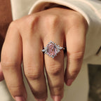 Shield Cut Pink Gemstone Ring
