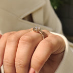 Nature Inspired Art Deco Marquise Ring