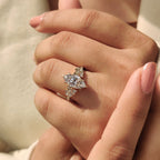 Nature Inspired Art Deco Marquise Ring