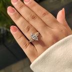Nature Inspired Art Deco Marquise Ring