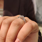 Oval Cut Engagement Ring With Tapered Baguette Side Stone