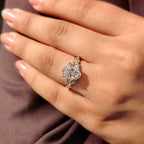 Oval Shaped Engagement Ring In Nature Inspired Style